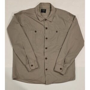 Abercrombie & Fitch Men's Kaki Beige Utility Front Pockets Shirt Jacket Size XL